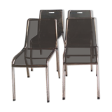 Serie 4 chaises plexis