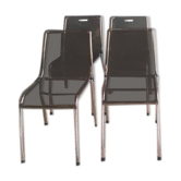 Set of 4 plexiglass chairs