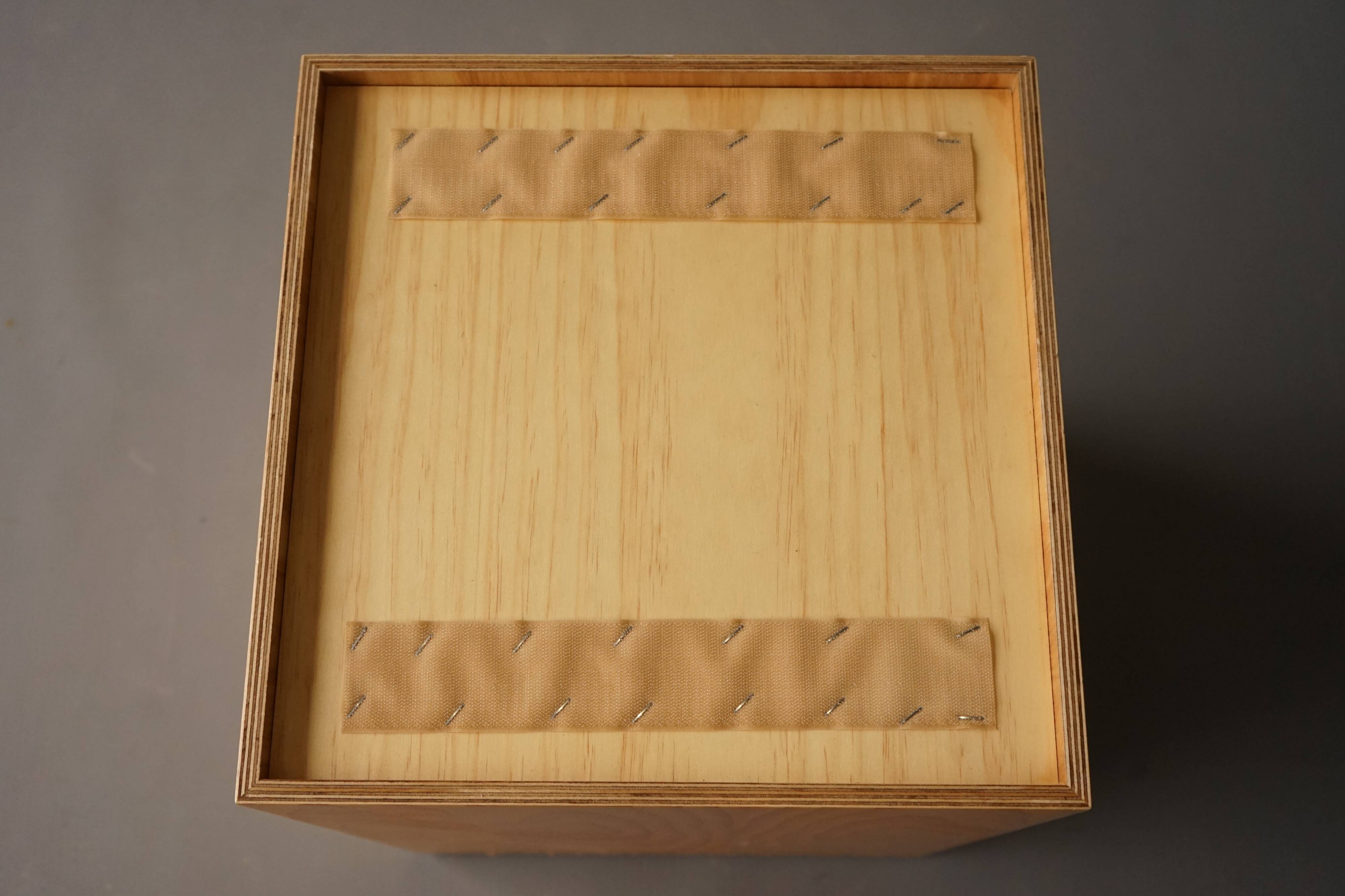 6 minimalist plywood stools with cushions, 1990s