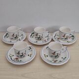 Set of 10 earthenware coffee cups