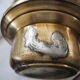 Old suspension in opaline and brass