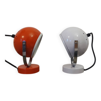 Pair of eye ball wall lights 1980