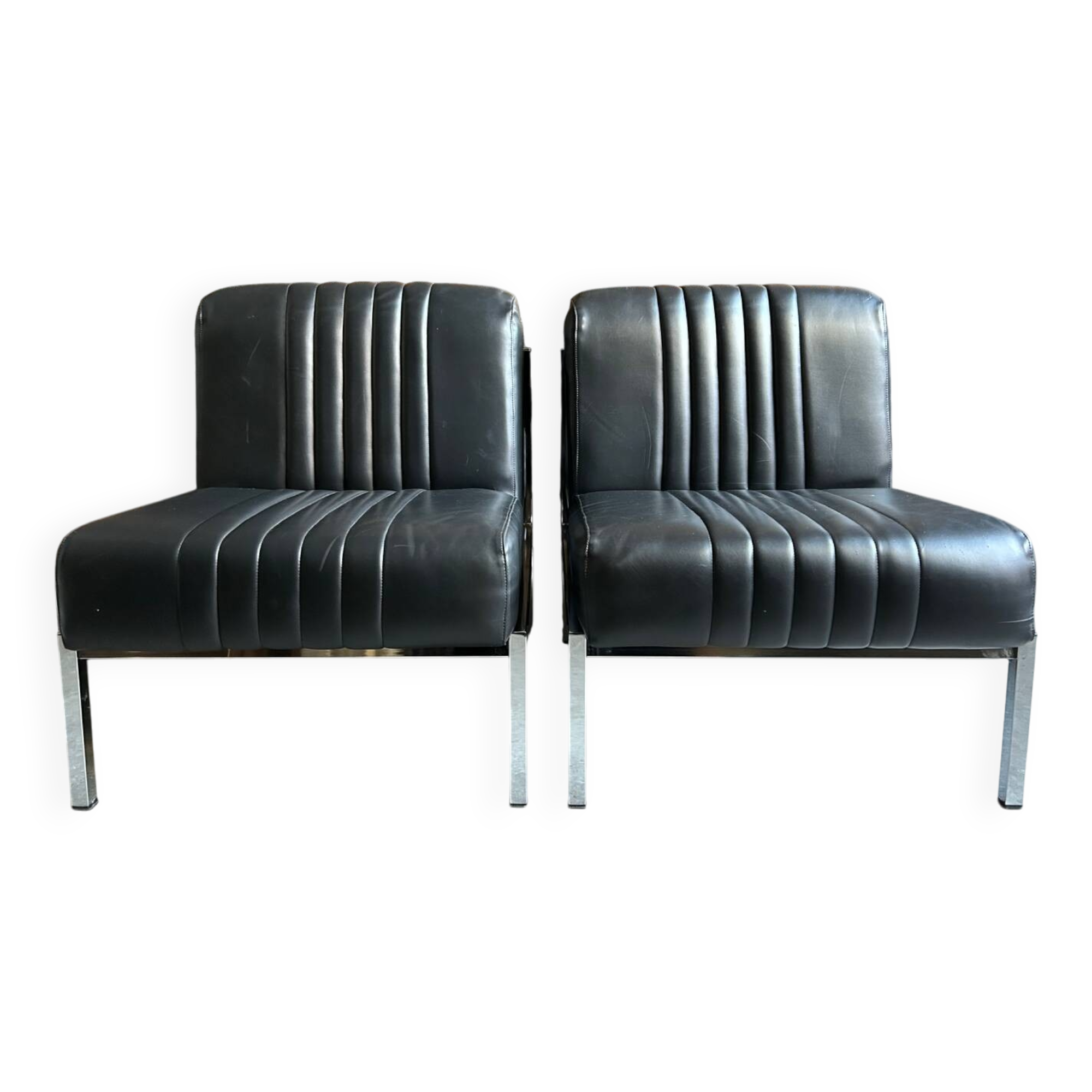 Ensemble (2) Chaises design vintage