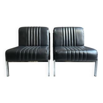 Ensemble (2) Chaises design vintage