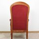 Burgundy Voltaire armchair