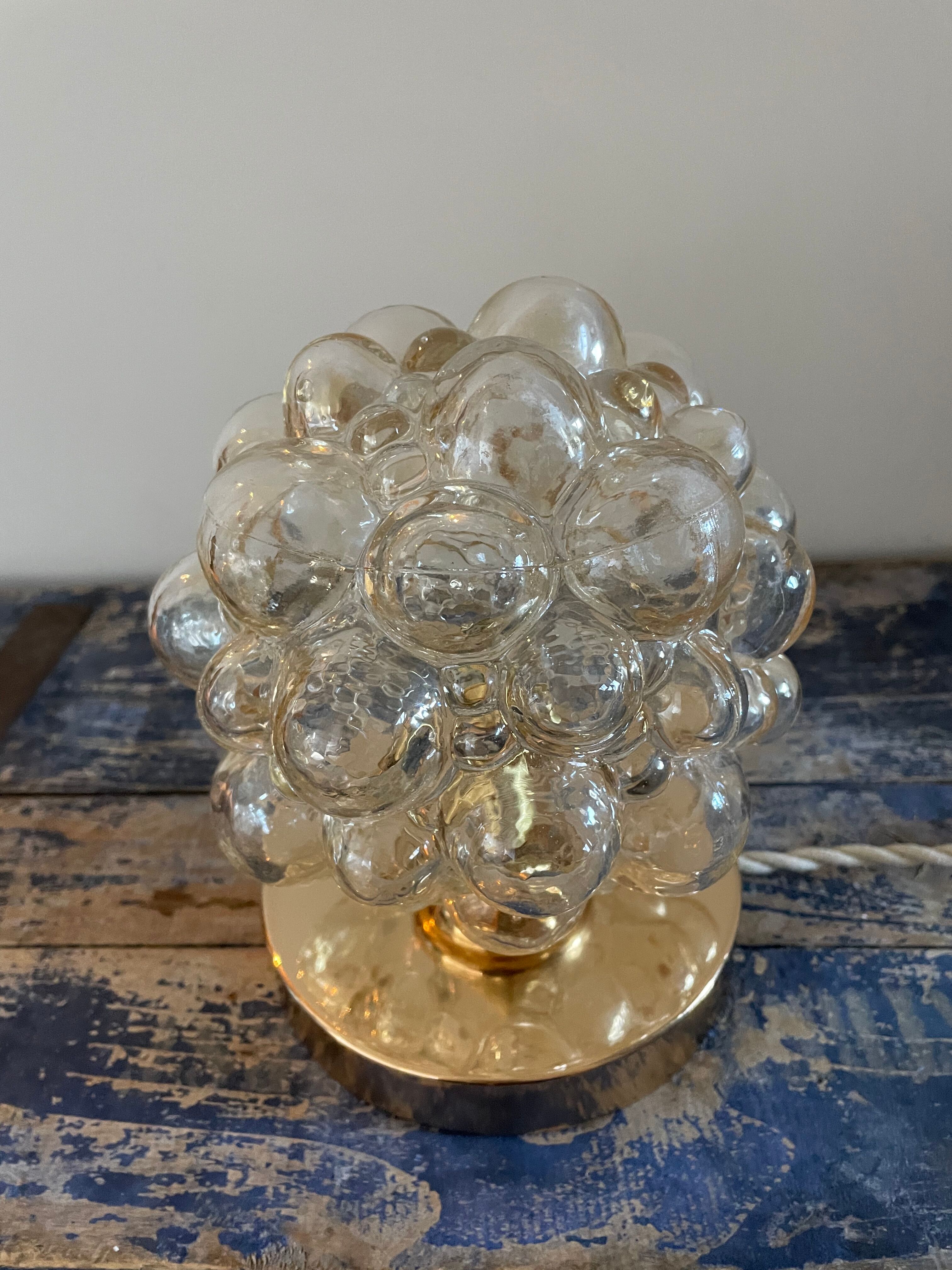 Bedside lamp bubble amber