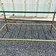 Table basse vintage verre et laiton
