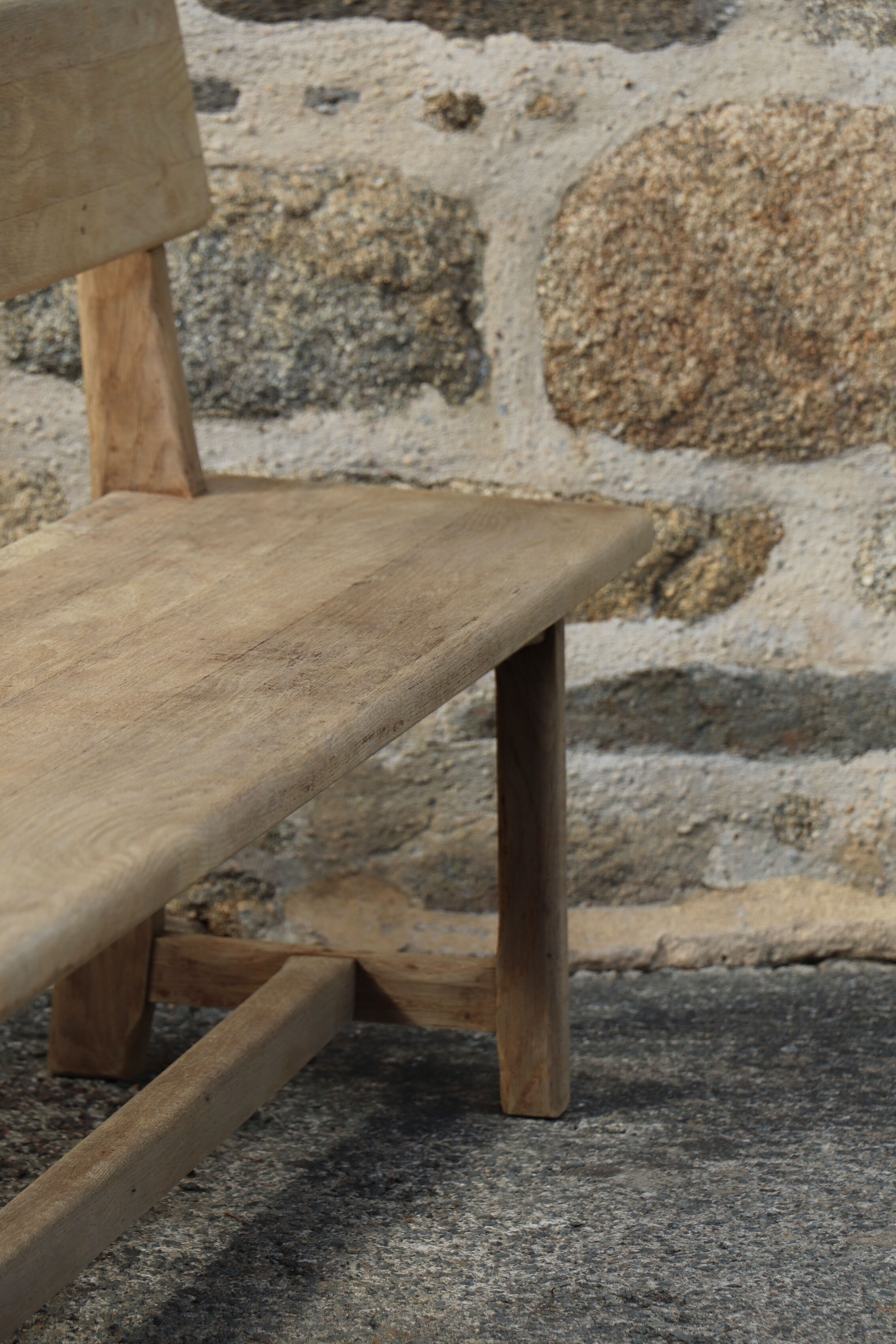 Pair of wooden benches, 40s