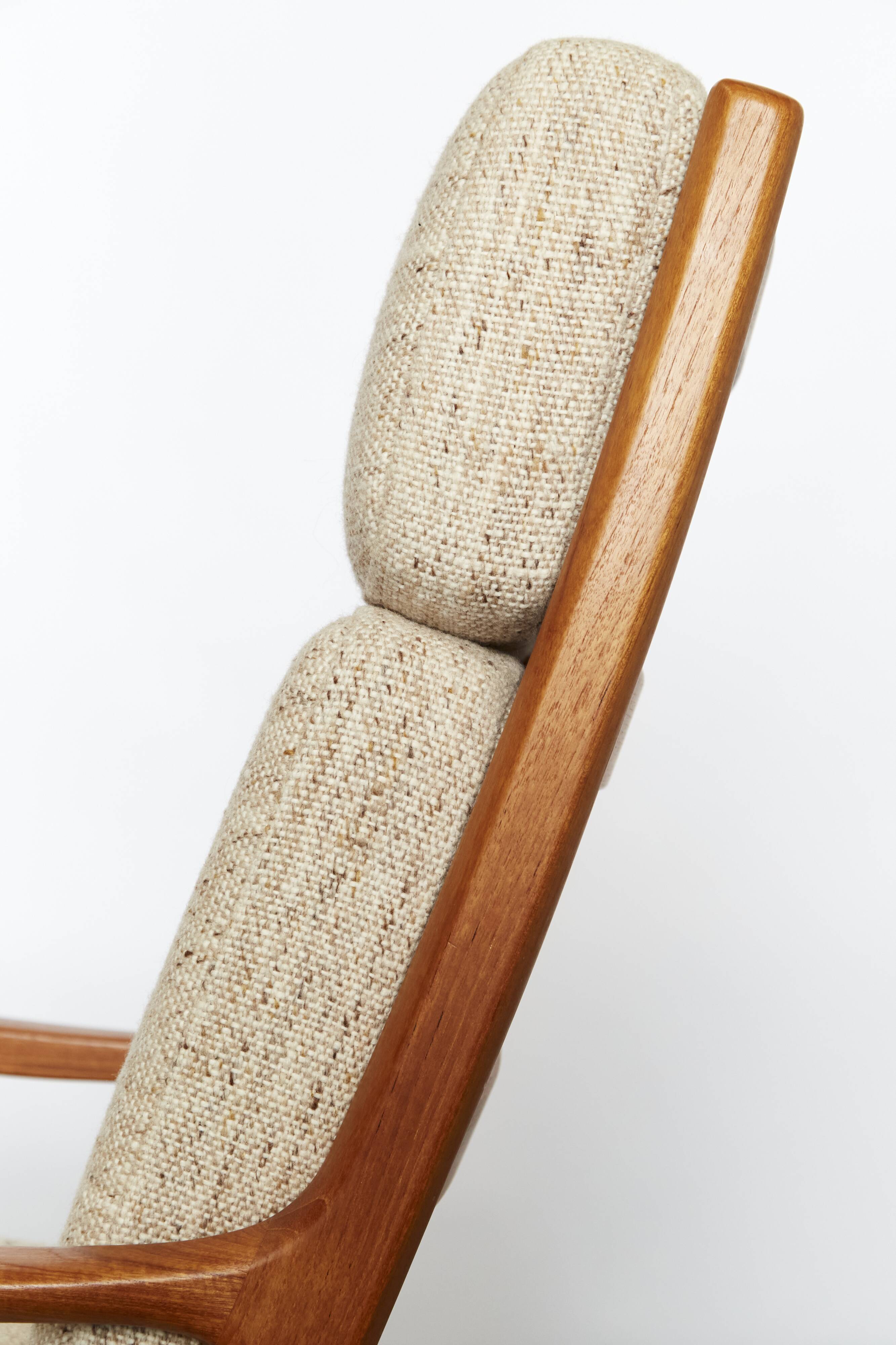 Mid-Century "Senator" Highback Chair by Ole Wanscher for Peter Jeppesen