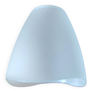 Frosted glass tulip lampshade with slightly scalloped edge