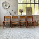 4 vintage Plywood chairs 80s