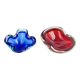 Murano glass Sommerso ashtrays from the mid-century by F. Poli for Seguso