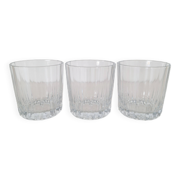 Water or whisky glasses in cut glass