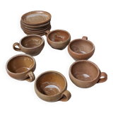 Speckled stoneware coffee service