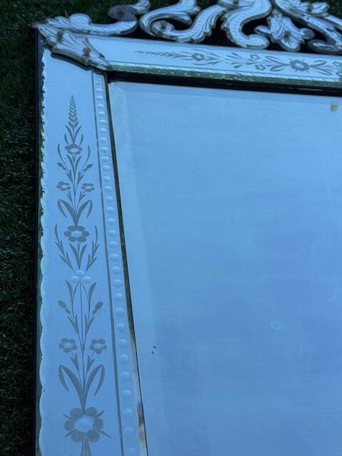 Large murano venice fireplace mirror 1930