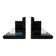 Geometric bookends in black marble and white stone – Art Deco style