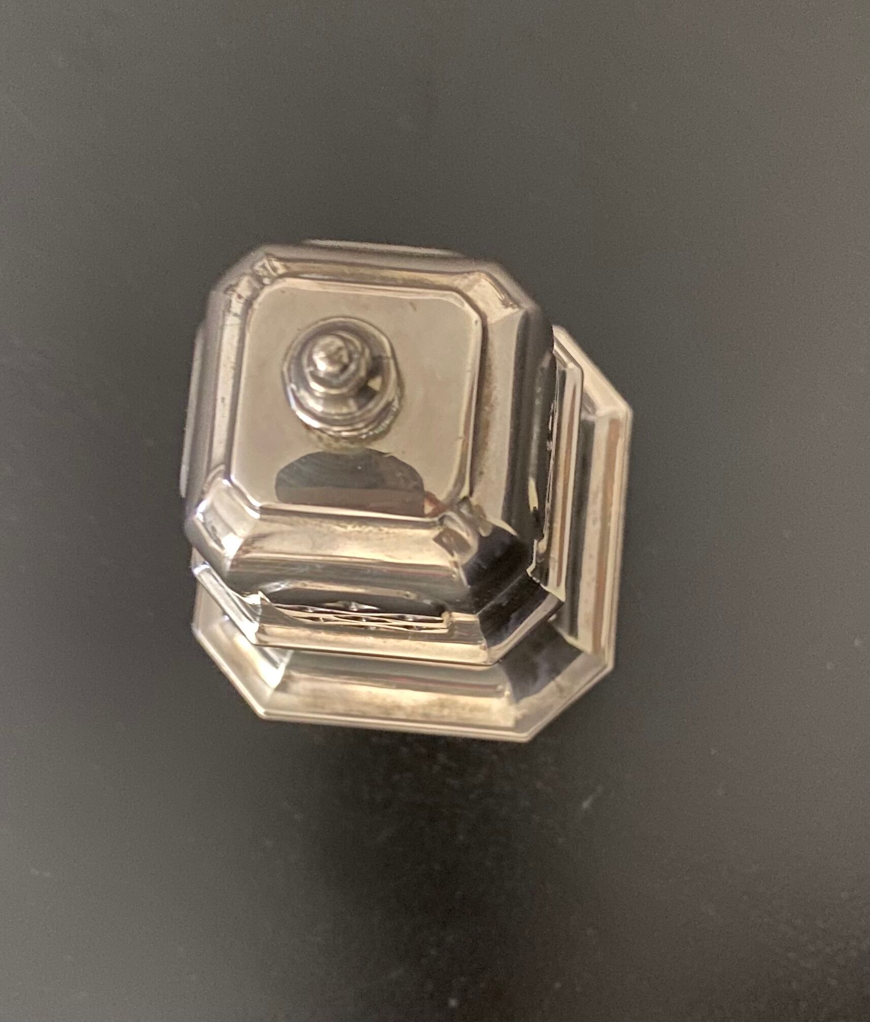 1 silver metal sprinkler