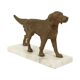 Art Deco Dog on Marble Base, Gold-colored Zamak