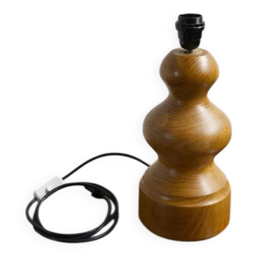Vintage turned pine table lamp
