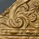 Small Mirror with Parcloses in Repoussé Brass – 1900