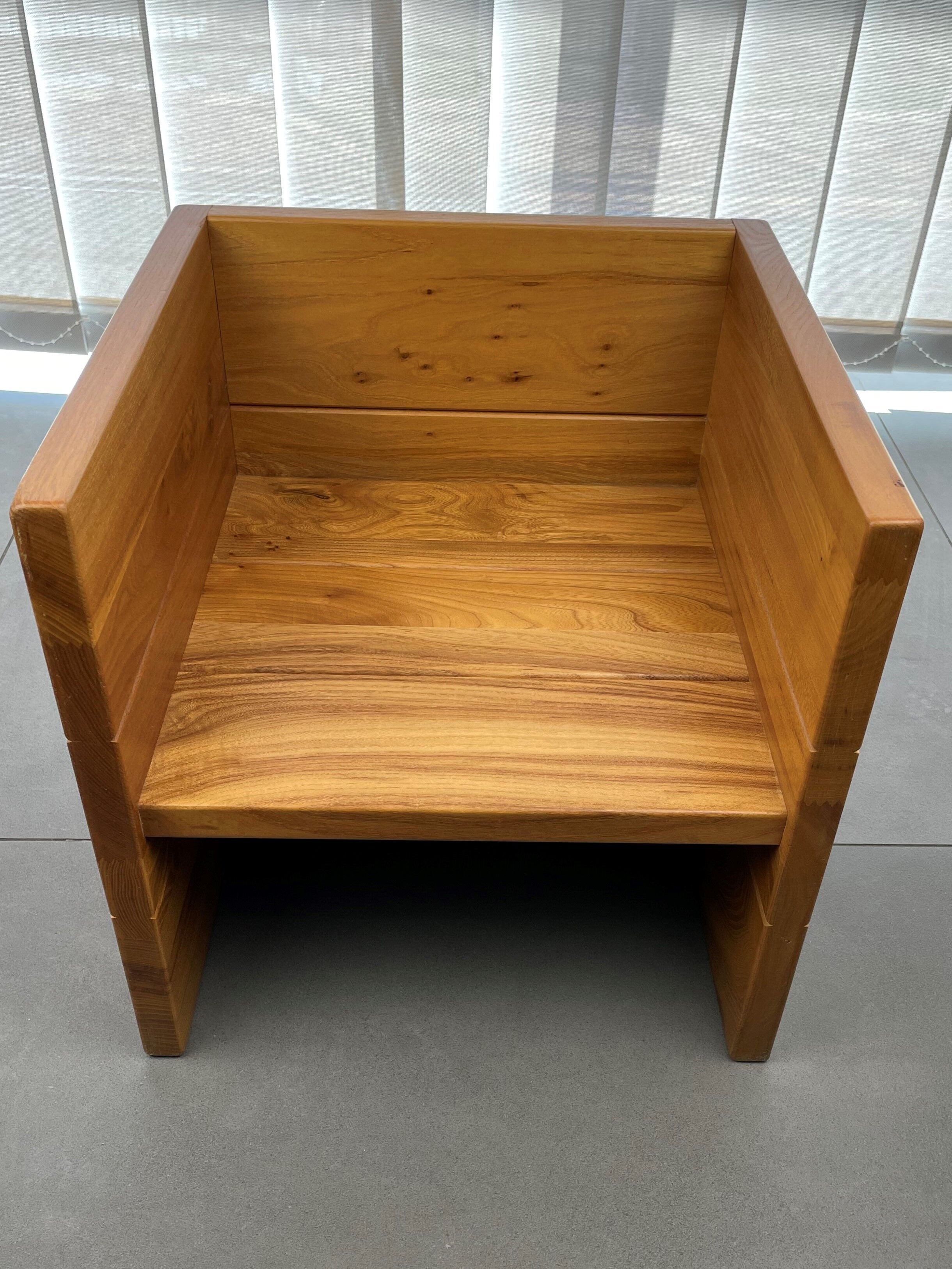 Vintage cube bedside table 1980 Maison Regain