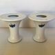 Pair of candlesticks with cornflower flowers