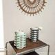 Pair of rare vintage table lamps, sculptural metal design, 1970s, 85 x 20 cm