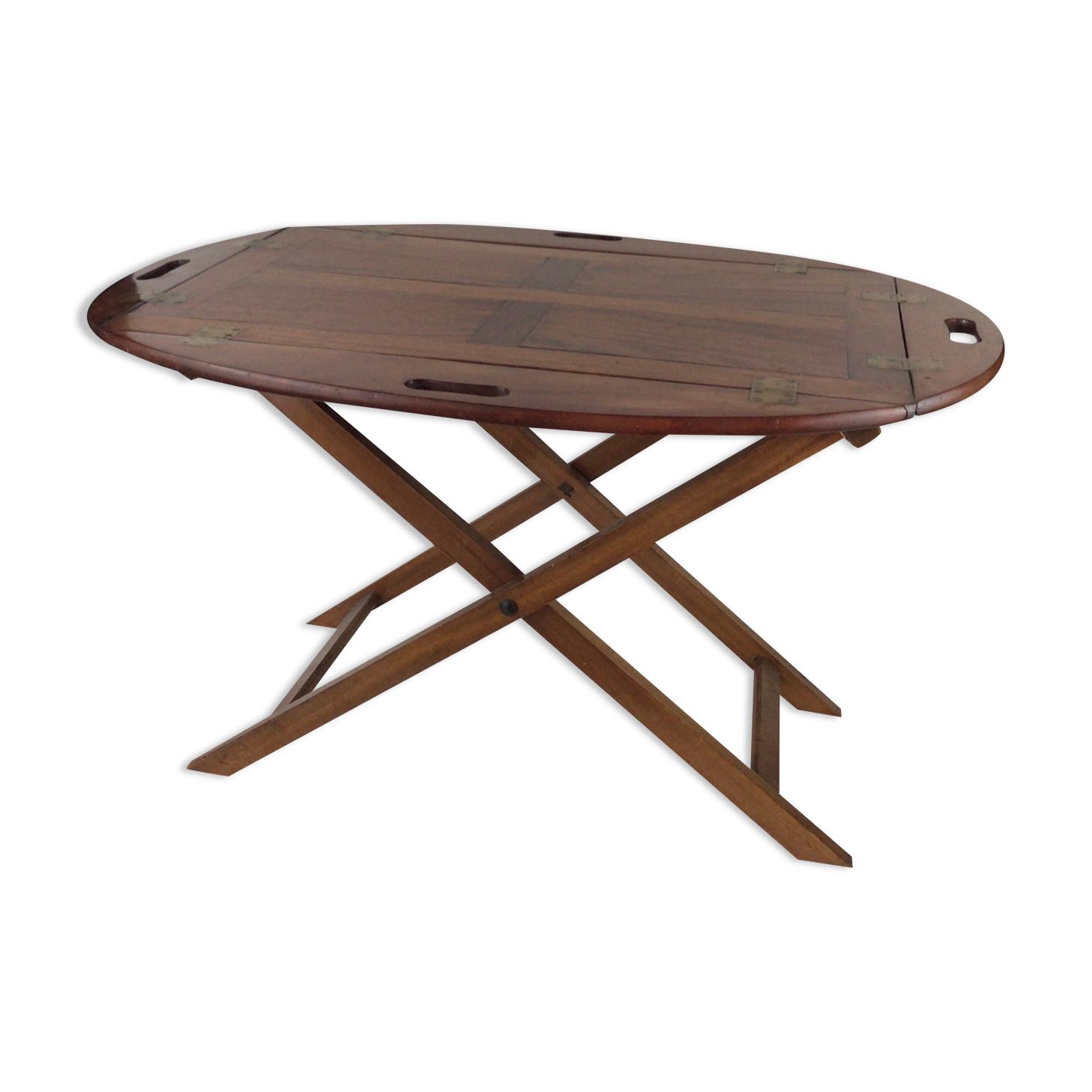 Marine coffee table mahogany "butler" top