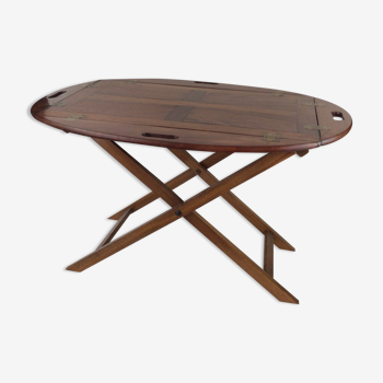 Marine coffee table mahogany "butler" top