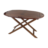 Marine coffee table mahogany "butler" top
