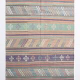 6x9 Kilim Mint Green Vintage Kilim Rug, Living Room Rug, 172x274 Cm