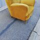 Vintage armchair yellow fabric