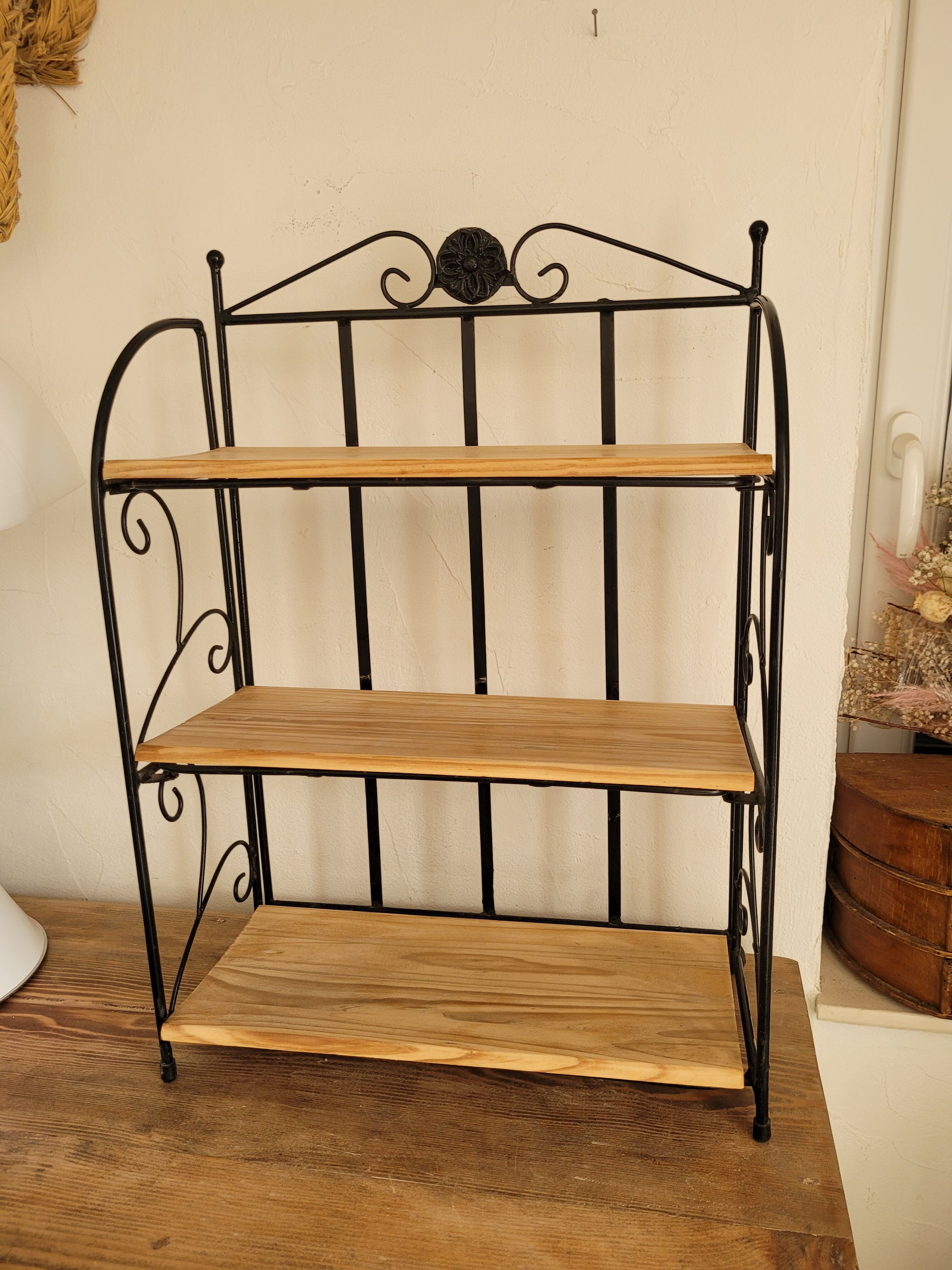 Wrought iron shelf