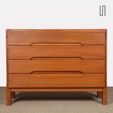 Elm chest of drawers produced by Maison Regain, 1970