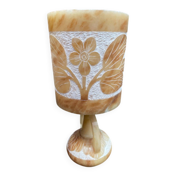 Lampe espagnole en albâtre 1980