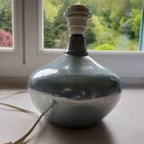 Blue ceramic lamp signed.