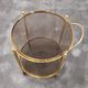 Hollywood Regency bar cart in bronze and smoked glass, 1950s