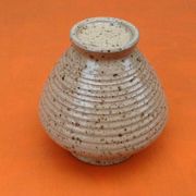 Vase toupie  céramique vernissée décor moucheté