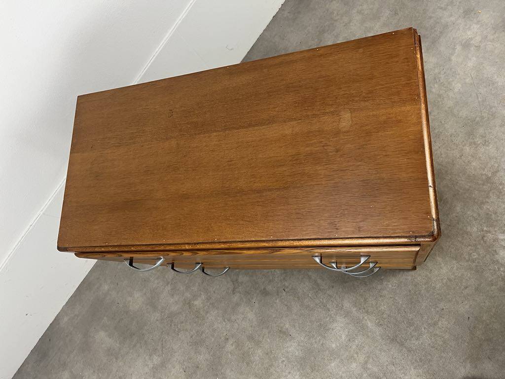 Vintage chest of drawers with compass feet