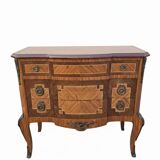 Commode transition in marquetry, Louis XV style, early 20th century.