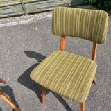 Pair of green chairs French modernism 1960