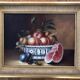 Tableau : huile sur toile - nature morte aux fruits