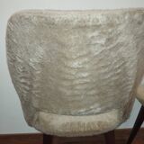 Beige vintage shaggy chairs