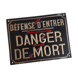 Plate embossed trespassing