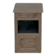 Antique bedside table in raw solid wood
