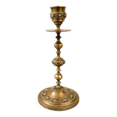 Vintage brass candle holder – floral decoration – very good condition