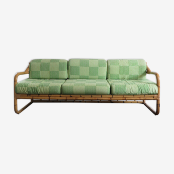 Italian Bamboo sofa bed 1960s