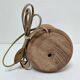 Lamp foot shape potiche solid wood turned vintage