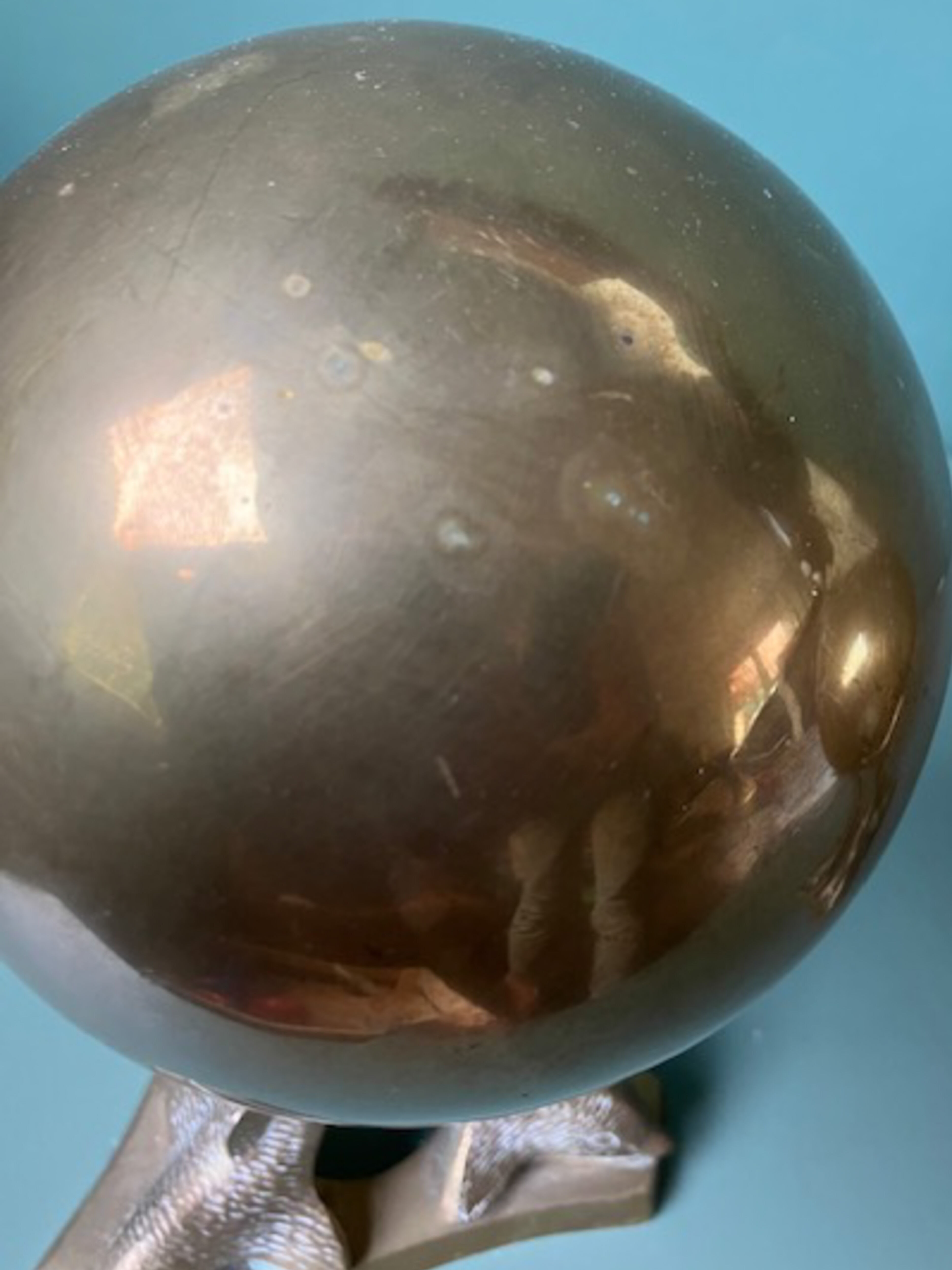 Mid century brass bookends dolphins with ball, france, 1950s