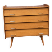 Vintage chest of drawers 1960s | scandinavian design | compass legs | 4 drawers